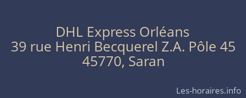 DHL Express Orléans