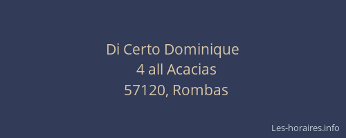 Di Certo Dominique