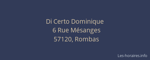Di Certo Dominique