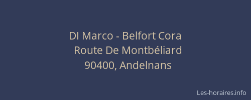 DI Marco - Belfort Cora