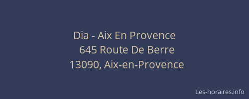 Dia - Aix En Provence