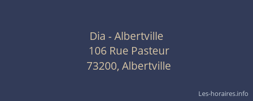 Dia - Albertville