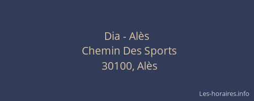 Dia - Al&egrave;s
