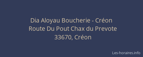 Dia Aloyau Boucherie - Cr&eacute;on