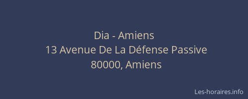 Dia - Amiens