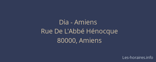 Dia - Amiens