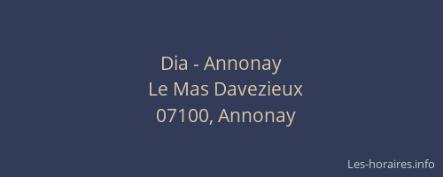 Dia - Annonay
