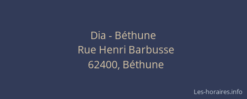 Dia - B&eacute;thune