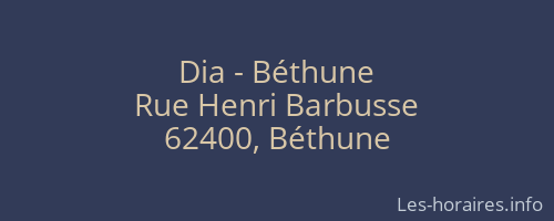 Dia - Béthune