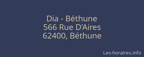 Dia - Béthune