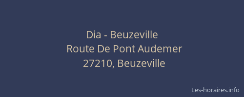 Dia - Beuzeville