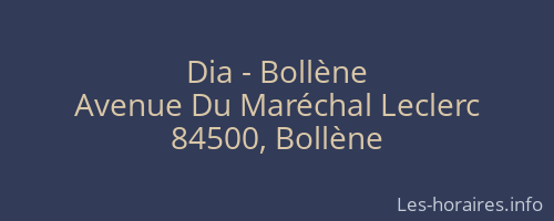 Dia - Bollène