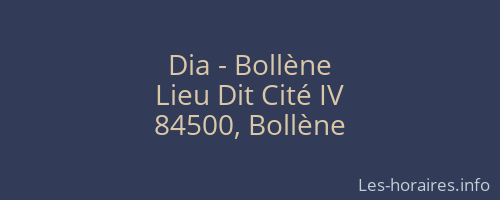 Dia - Bollène