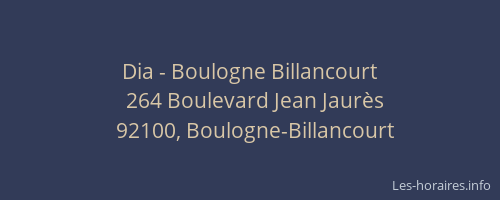 Dia - Boulogne Billancourt