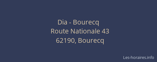 Dia - Bourecq