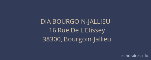 DIA BOURGOIN-JALLIEU