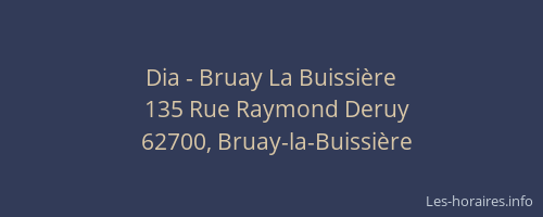 Dia - Bruay La Buissi&egrave;re