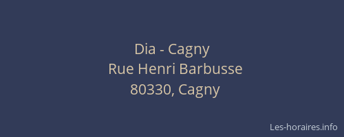 Dia - Cagny