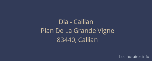 Dia - Callian