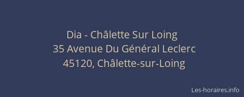 Dia - Ch&acirc;lette Sur Loing