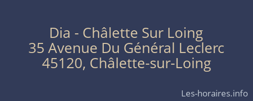 Dia - Châlette Sur Loing