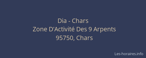 Dia - Chars