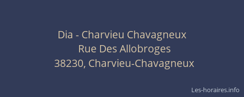 Dia - Charvieu Chavagneux