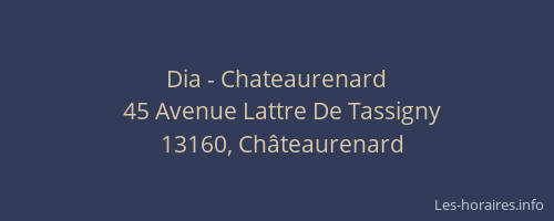 Dia - Chateaurenard
