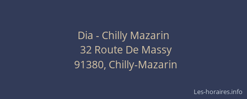 Dia - Chilly Mazarin