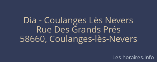 Dia - Coulanges Lès Nevers