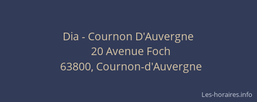 Dia - Cournon D'Auvergne