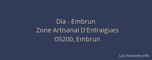 Dia - Embrun