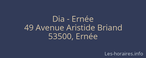 Dia - Ernée