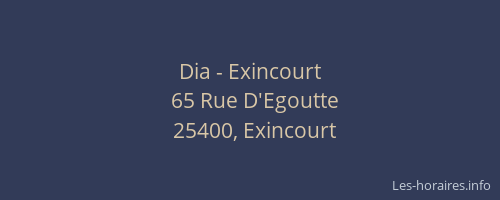 Dia - Exincourt