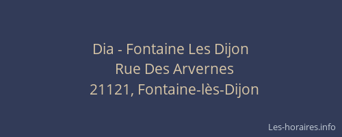 Dia - Fontaine Les Dijon