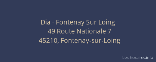 Dia - Fontenay Sur Loing