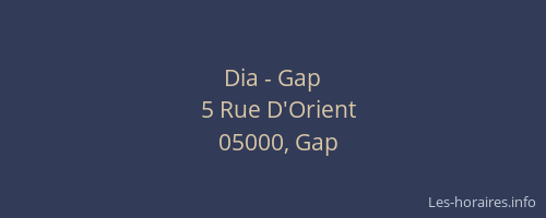 Dia - Gap