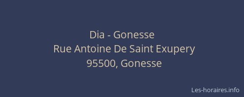 Dia - Gonesse