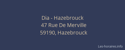Dia - Hazebrouck