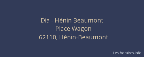 Dia - H&eacute;nin Beaumont