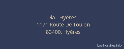 Dia - Hyères