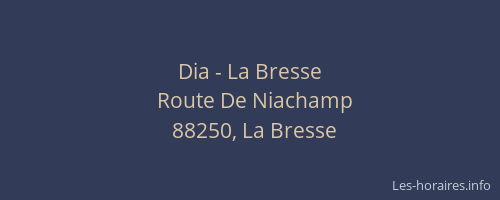 Dia - La Bresse