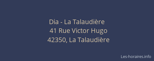 Dia - La Talaudière
