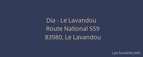 Dia - Le Lavandou
