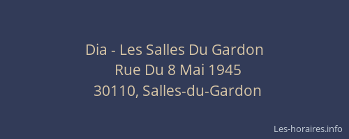 Dia - Les Salles Du Gardon