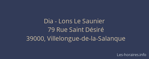 Dia - Lons Le Saunier