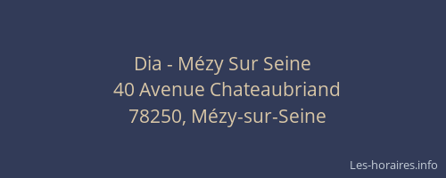 Dia - Mézy Sur Seine