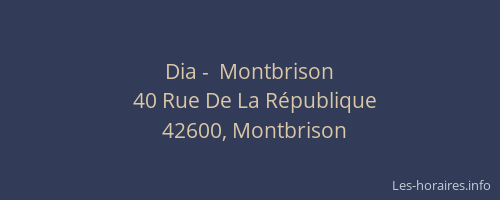 Dia -  Montbrison