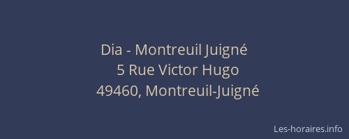 Dia - Montreuil Juigné