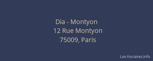 Dia - Montyon
